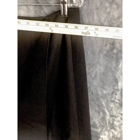 Talbot’s petites short black velour wrap around skirt stretch Size 14 So Soft!! - Picture 15 of 16